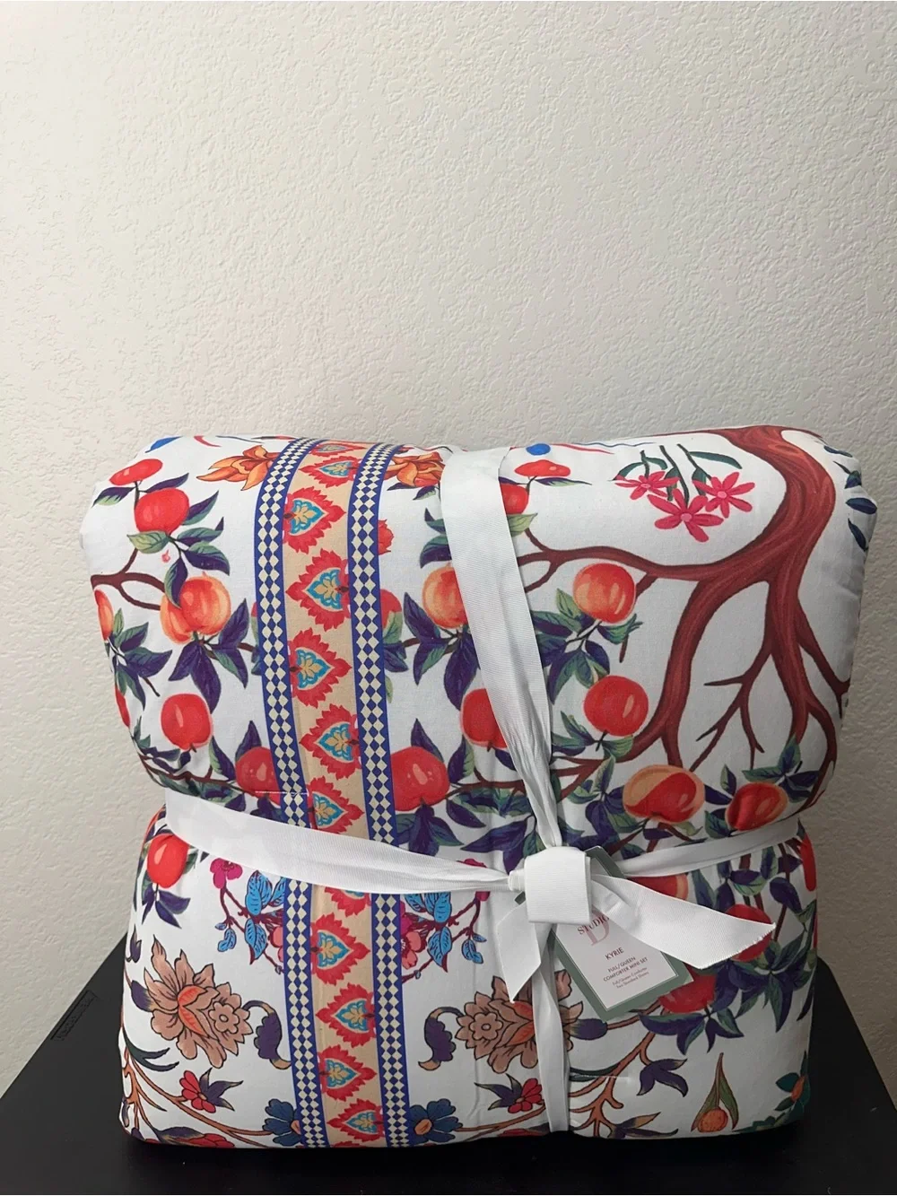 D Studio Kyrie Floral 3 pc set full/queen peacock print